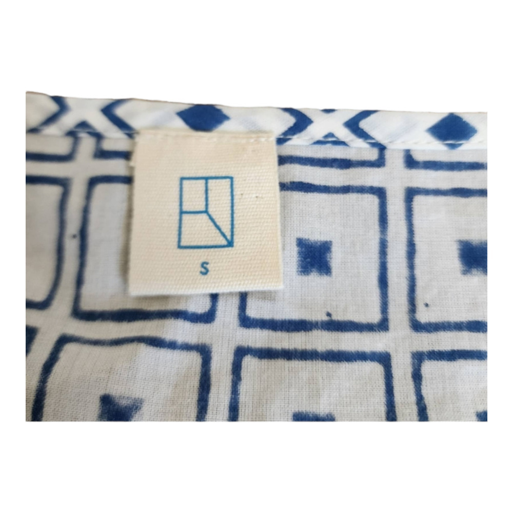 Rekh&Datta Hand Block Printed Lightweight Cotton Dress Abstract Unique Size S View 4